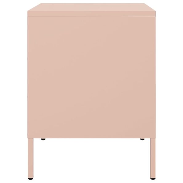 vidaXL Nočné stolíky 2 ks ružové 36x39x50,5 cm oceľ – Obrázok 7