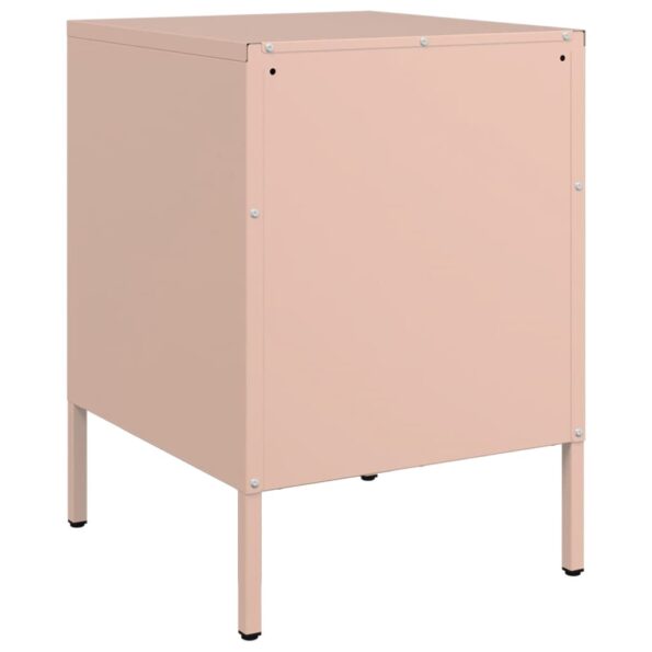 vidaXL Nočné stolíky 2 ks ružové 36x39x50,5 cm oceľ – Obrázok 8