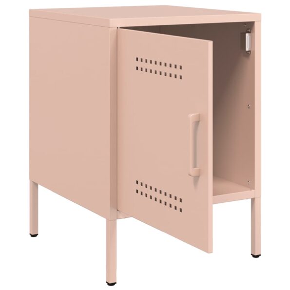 vidaXL Nočné stolíky 2 ks ružové 36x39x50,5 cm oceľ – Obrázok 9