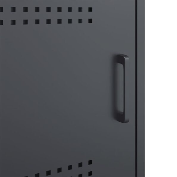 vidaXL Nočné stolíky 2 ks antracitové 36x39x50,5 cm oceľ – Obrázok 12