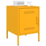 vidaXL Nočné stolíky 2 ks horčicovožlté 36x39x50,5 cm oceľ – Obrázok 3