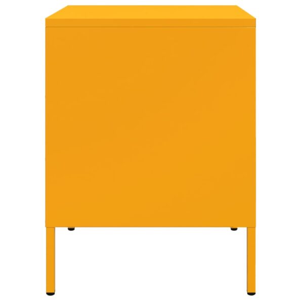 vidaXL Nočné stolíky 2 ks horčicovožlté 36x39x50,5 cm oceľ – Obrázok 7