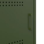 vidaXL Nočný stolík olivovozelený 36x39x50,5 cm oceľ – Obrázok 12