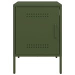 vidaXL Nočné stolíky 2 ks olivovozelené 36x39x50,5 cm oceľ – Obrázok 6