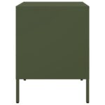 vidaXL Nočné stolíky 2 ks olivovozelené 36x39x50,5 cm oceľ – Obrázok 7