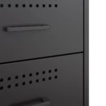 vidaXL Nočné stolíky 2 ks čierne 36x39x50,5cm oceľ – Obrázok 11