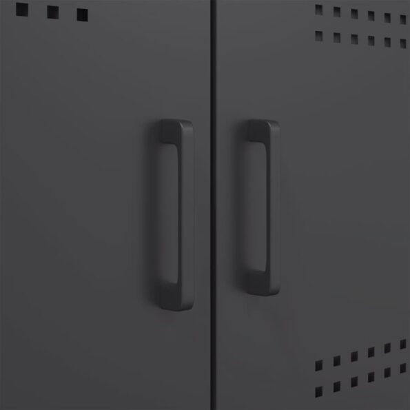 vidaXL TV skrinky 2 ks čierne 68x39x50,5 cm oceľ – Obrázok 12