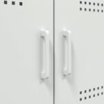 vidaXL TV skrinka biela 68x39x50,5 cm oceľ – Obrázok 11