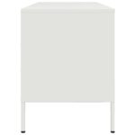 vidaXL TV skrinka biela 100,5x39x50,5 cm oceľ – Obrázok 7