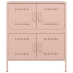 vidaXL Komoda ružová 68x39x79 cm oceľ – Obrázok 6