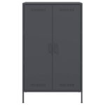 vidaXL Vysoká skrinka antracitová 68x39x113 cm oceľ – Obrázok 6