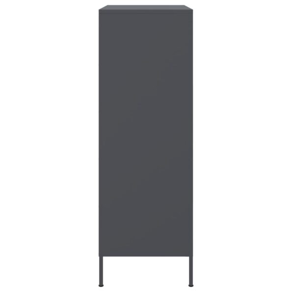 vidaXL Vysoká skrinka antracitová 68x39x113 cm oceľ – Obrázok 7