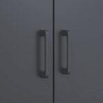 vidaXL Vysoká skrinka antracitová 68x39x113 cm oceľ – Obrázok 11