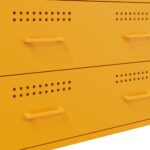 vidaXL Komoda horčicovožltá 68x39x89 cm oceľ – Obrázok 11