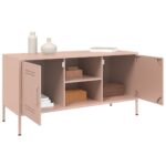 vidaXL TV skrinka ružová 100,5x39x50,5 cm oceľ – Obrázok 5