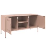 vidaXL TV skrinka ružová 100,5x39x50,5 cm oceľ – Obrázok 9