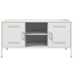 vidaXL TV skrinka biela 100,5x39x50,5 cm oceľ – Obrázok 6