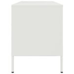 vidaXL TV skrinka biela 100,5x39x50,5 cm oceľ – Obrázok 7