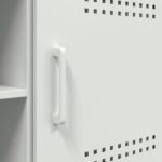 vidaXL TV skrinka biela 100,5x39x50,5 cm oceľ – Obrázok 11