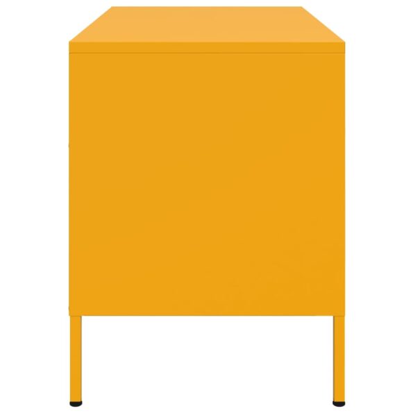 vidaXL TV skrinka horčicovožltá 68x39x50,5 cm oceľ – Obrázok 7