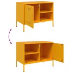 vidaXL TV skrinky 2 ks horčicovo-žlté 68x39x50,5 cm oceľ – Obrázok 12