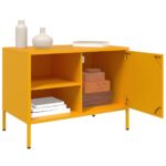 vidaXL TV skrinky 2 ks horčicovo-žlté 68x39x50,5 cm oceľ – Obrázok 5