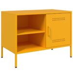 vidaXL TV skrinky 2 ks horčicovo-žlté 68x39x50,5 cm oceľ – Obrázok 7