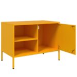 vidaXL TV skrinky 2 ks horčicovo-žlté 68x39x50,5 cm oceľ – Obrázok 10