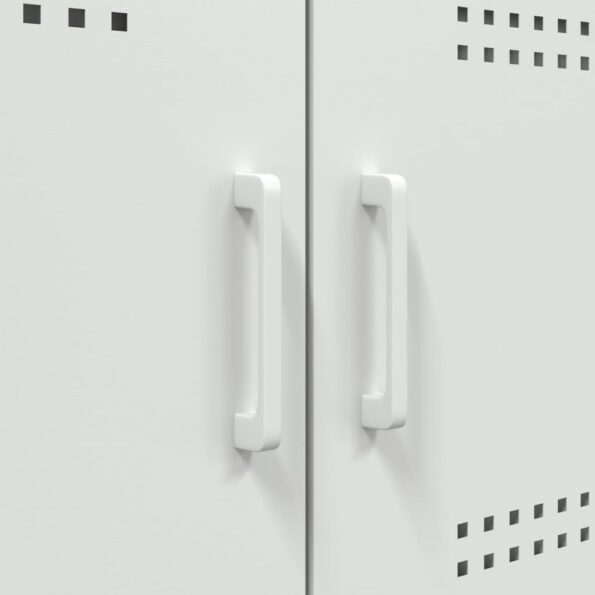 vidaXL TV skrinka biela 68x39x50,5 cm oceľ – Obrázok 12