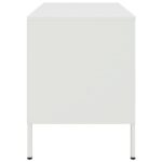 vidaXL TV skrinka biela 68x39x50,5 cm oceľ – Obrázok 7