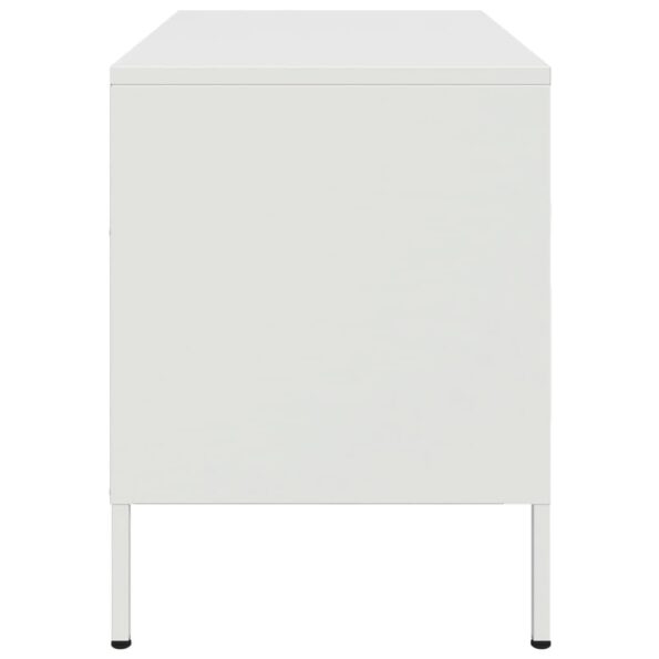 vidaXL TV skrinka biela 68x39x50,5 cm oceľ – Obrázok 7