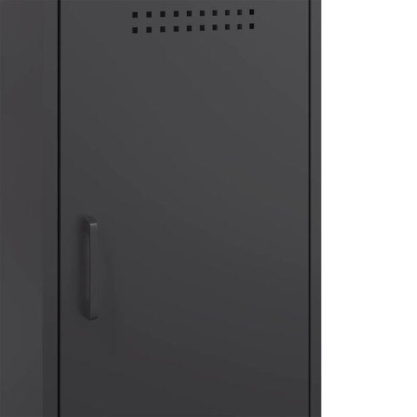 vidaXL Komoda čierna 36x39x79 cm oceľ valcovaná za studena – Obrázok 12