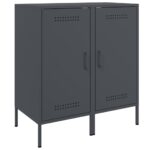 vidaXL Komody 2ks antracitové 36x39x79 cm oceľ valcovaná za studena – Obrázok 2