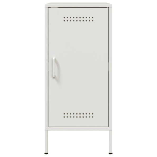 vidaXL Komoda biela 36x39x79 cm oceľ valcovaná za studena – Obrázok 6