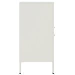vidaXL Komoda biela 36x39x79 cm oceľ valcovaná za studena – Obrázok 7