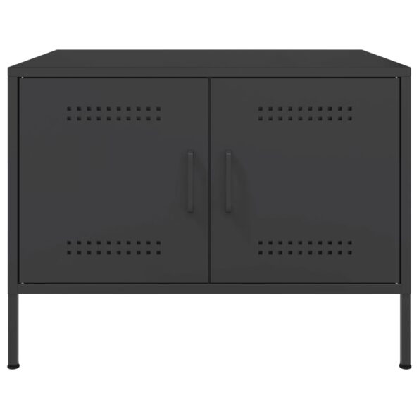 vidaXL Konferenčný stolík čierny 68x50x50,5 cm oceľ valc. za studena – Obrázok 5