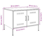 vidaXL Konferenčný stolík ružový 68x50x50,5 cm oceľ valc. za studena – Obrázok 12