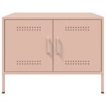 vidaXL Konferenčný stolík ružový 68x50x50,5 cm oceľ valc. za studena – Obrázok 5