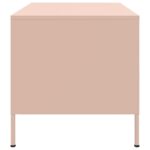vidaXL Konferenčný stolík ružový 68x50x50,5 cm oceľ valc. za studena – Obrázok 6