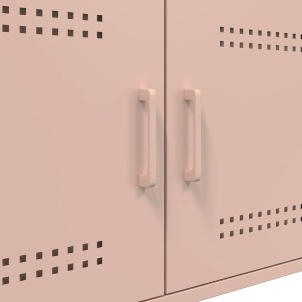 vidaXL Konferenčný stolík ružový 68x50x50,5 cm oceľ valc. za studena – Obrázok 10