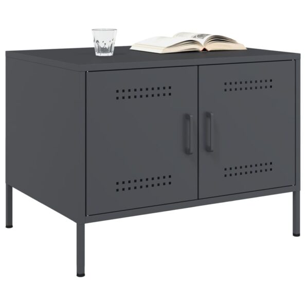 vidaXL Konferenčný stolík antracit 68x50x50,5 cm oceľ – Obrázok 3