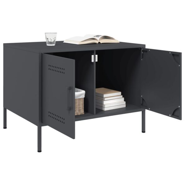 vidaXL Konferenčný stolík antracit 68x50x50,5 cm oceľ – Obrázok 4