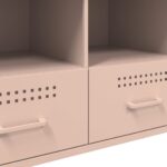 vidaXL TV skrinka ružová 100,5x39x50,5 cm oceľ valcovaná za studena – Obrázok 11