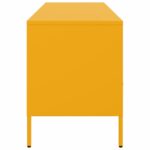 vidaXL TV skrinka horčicovožltá 100,5x39x50,5 cm oceľ valc. za studena – Obrázok 7