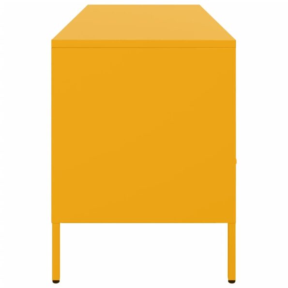 vidaXL TV skrinka horčicovožltá 100,5x39x50,5 cm oceľ valc. za studena – Obrázok 7