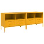 vidaXL TV skrinky 2 ks horčicovo-žlté 68x39x50,5 cm oceľ – Obrázok 2