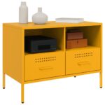 vidaXL TV skrinky 2 ks horčicovo-žlté 68x39x50,5 cm oceľ – Obrázok 4