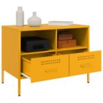 vidaXL TV skrinky 2 ks horčicovo-žlté 68x39x50,5 cm oceľ – Obrázok 5
