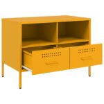 vidaXL TV skrinky 2 ks horčicovo-žlté 68x39x50,5 cm oceľ – Obrázok 10