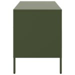 vidaXL TV skrinka olivovozelená 68x39x50,5 cm oceľ – Obrázok 7